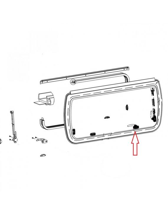 Dometic C4 Raam Vergrendeling BG1557 