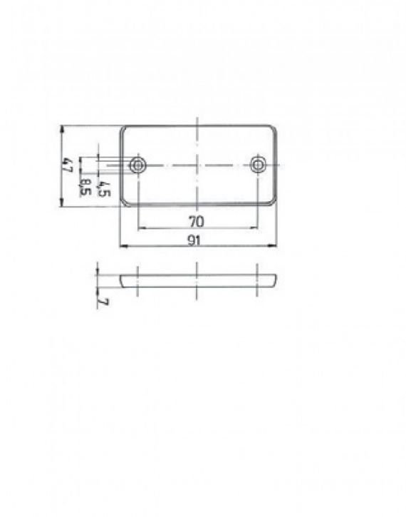 Jokon Reflector R115 Rechthoekig Wit