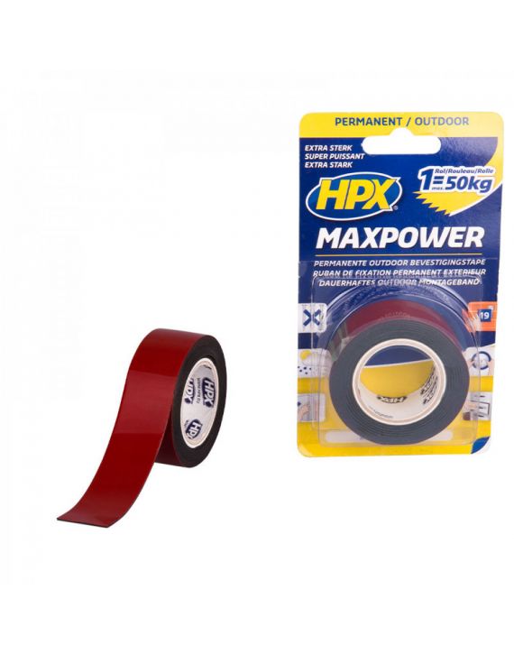 Max Power Bevestigingstape Zwart Outdoor