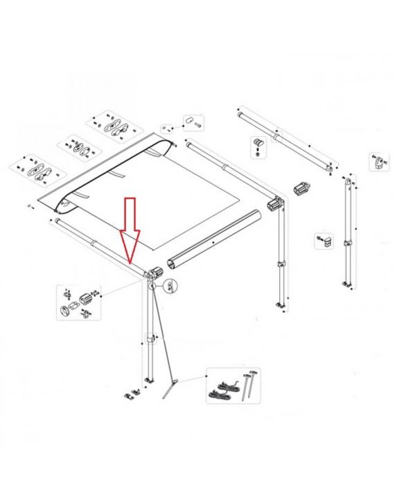 Fiamma Staander + spanarm CaravanStore 280-310 Links