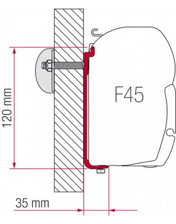 Fiamma Adapter AS 300 F45