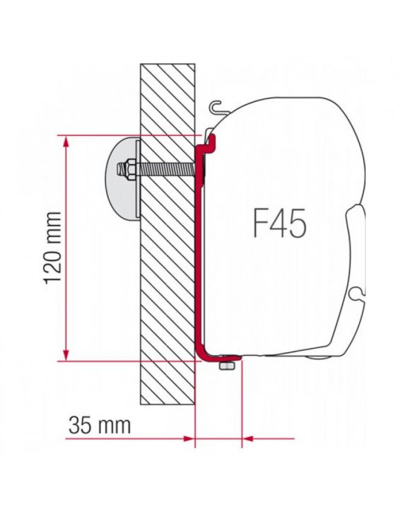 Fiamma Adapter AS 350 F45