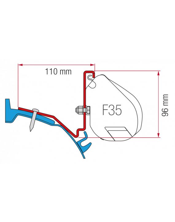 Fiamma Ford Custom Capland/Capfun Kit H1-L2 2015-2018 F35