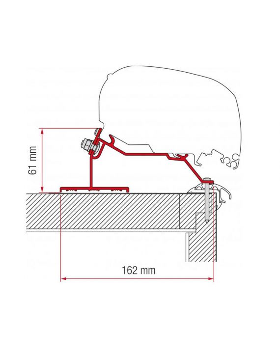 Fiamma Caravan Roof Adapter 450 F65/F80