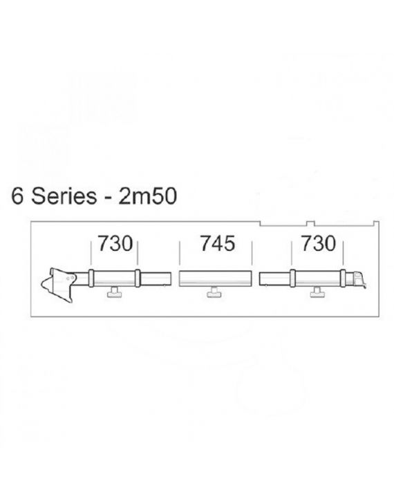 Thule clamping profile 6 series 2,50 LH