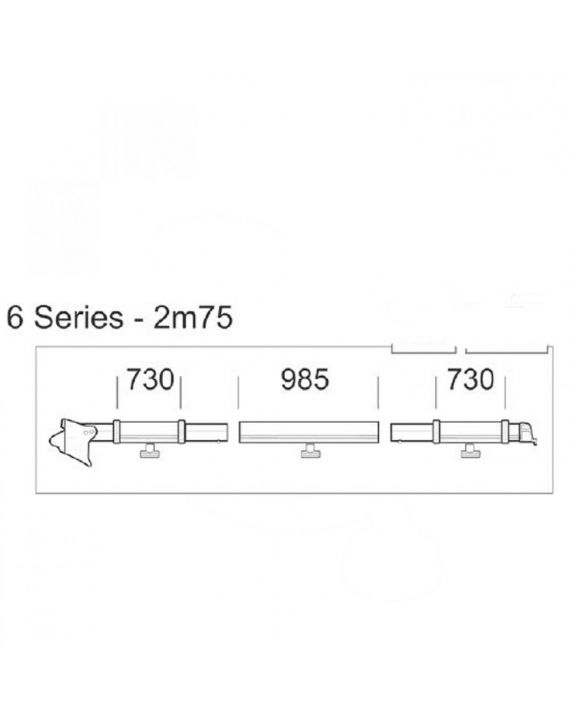 Thule clamping profile 6 series 2m75 right