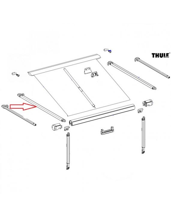 Thule Rafter Arm Assy LH 1200 3.50/5.50