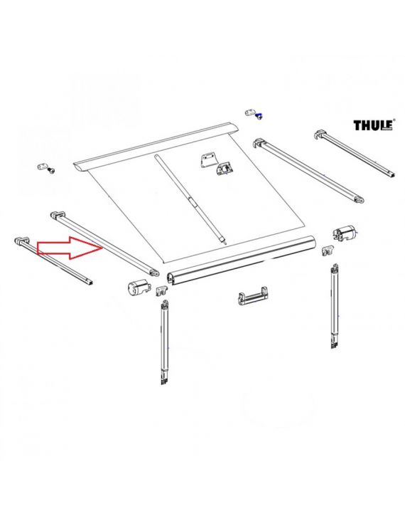 Thule Rafter Arm Assy LH 1200 3.00/3.25