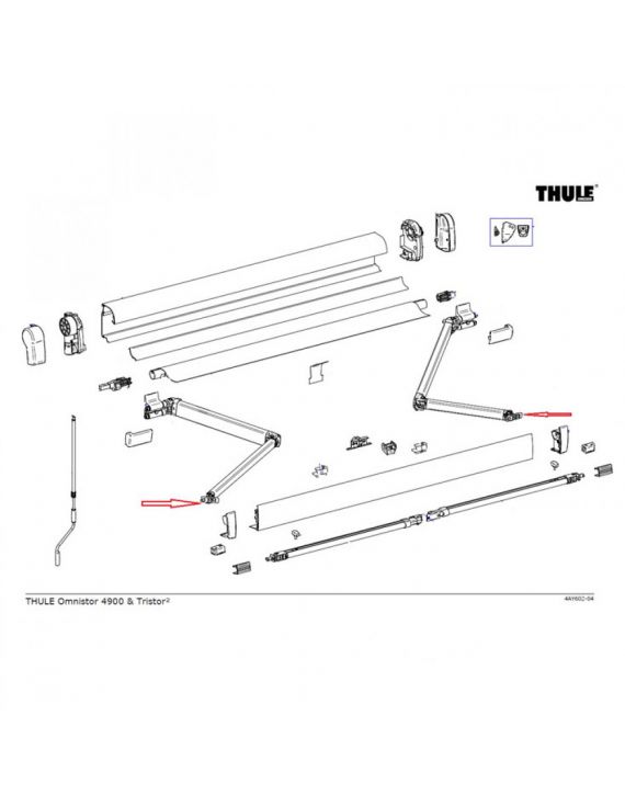 Thule Connection Lead Rail LH+RH 4900/6200