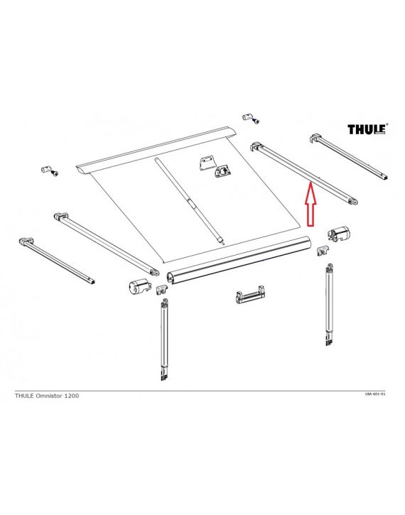 Thule Rafter Arm Assy RH 1200 3.00/3.25