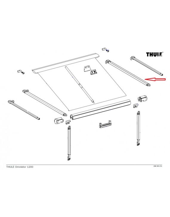 Thule Rafter Arm Assy RH 1200 2.60