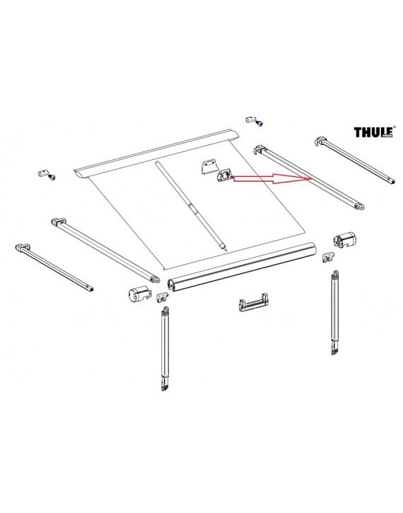 Thule Rafter Arm Assy RH 1200 2.30