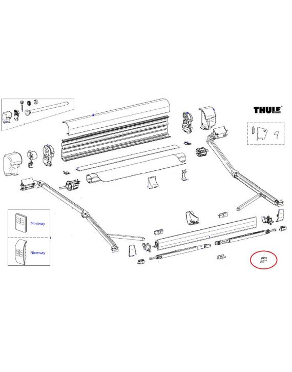 Thule 8000 Knikarmgeleider