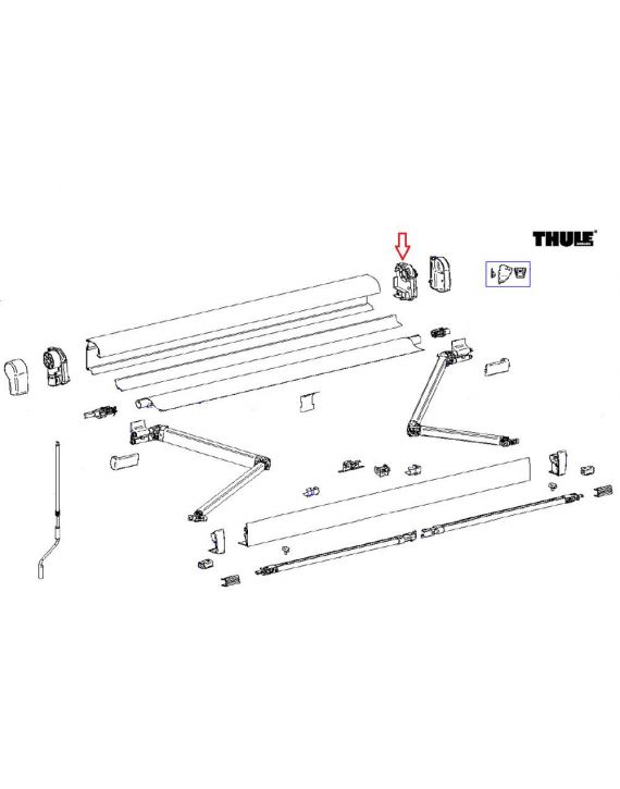 Thule 4900 Binnenkap rechts antra