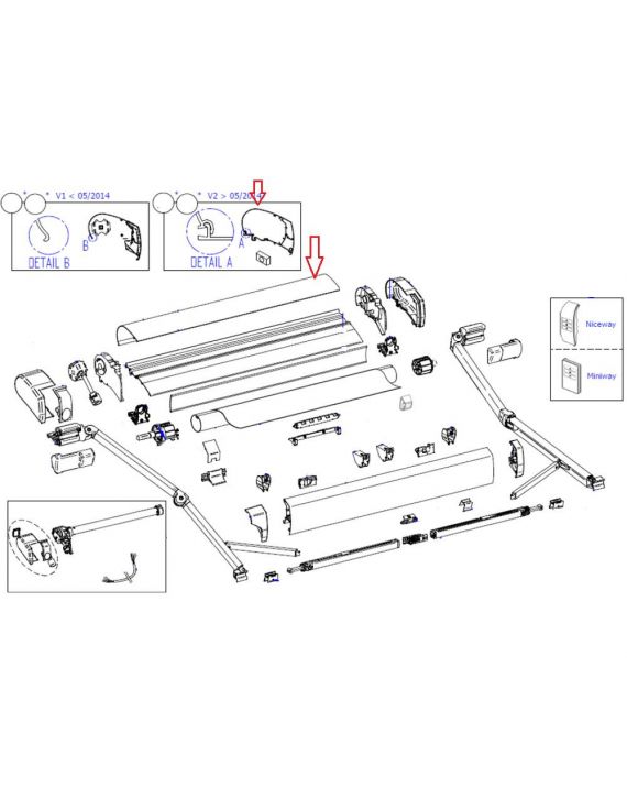 Thule 9200 Cover Housing 550m >05-2014 Wit