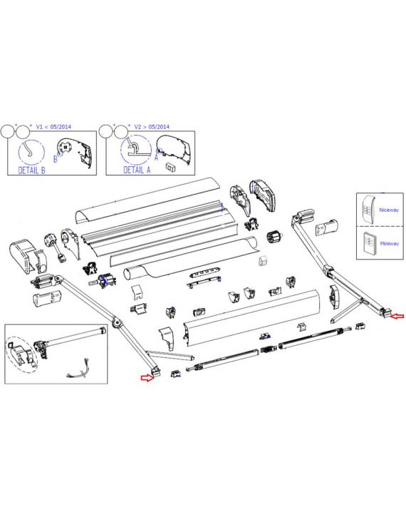 Thule 9200 Bevestingset Knikarmen Lead Rail