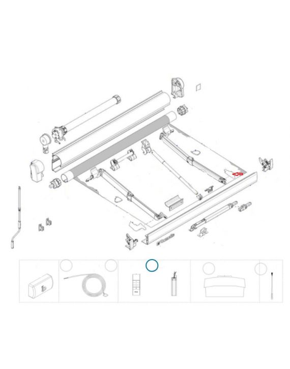 Dometic Scharnier Knikarm Leadrail Rechts PW1500 