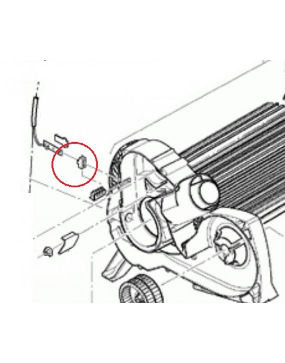 (41)Houder thermostaatplaat voor Combi 4 en 6.