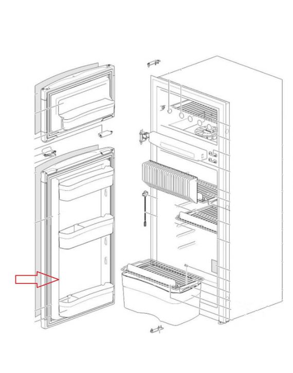 Thetford Deur Frameless Rechts N150/ N175/ N3185