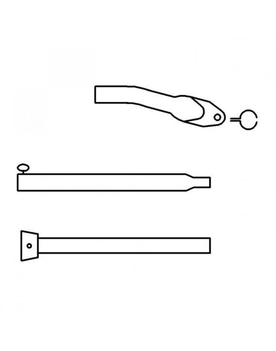 Campking Aandrukstang 25/22 mm alu